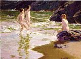 Young Canvas Paintings - Young Bathers